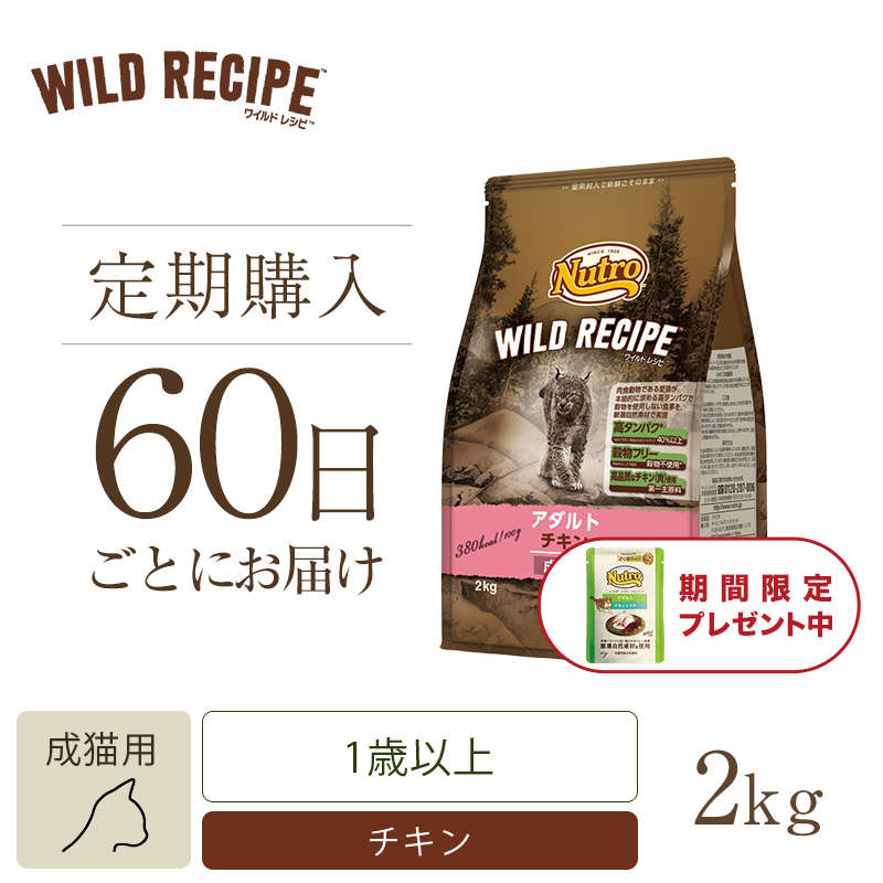 ニュートロ ワイルドレシピ 2kg アダルト キャット チキン 成猫用 正規品 猫 百貨店 アダルト