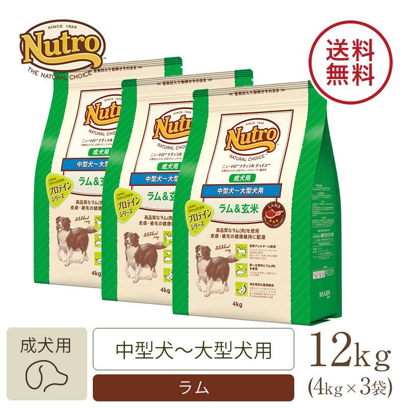 100％本物 ナチュラルチョイス ラム玄米 成犬用ドッグフード