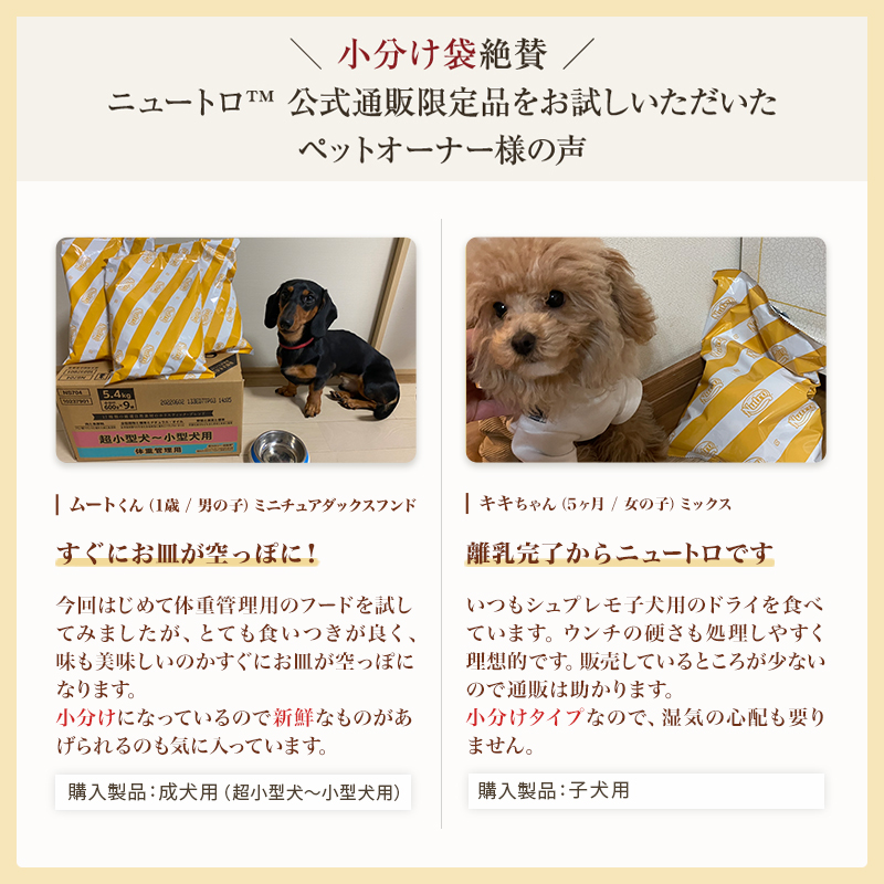 【公式通販限定】ニュートロ 子犬セット ドッグフード（シュプレモ 子犬用 小粒 5.4kg / シュプレモ 子犬用 トレイ×4個セット）